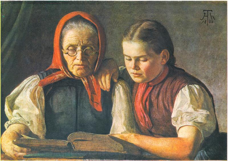 Hans Thoma Mutter und Schwester des Kunstlers Spain oil painting art